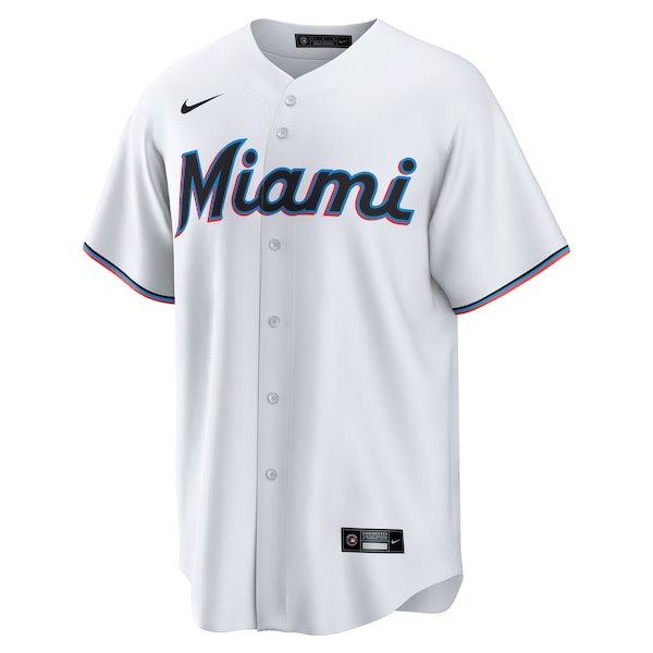 Eury Perez Miami Marlins Nike Home Replica Jersey - White - Image 2
