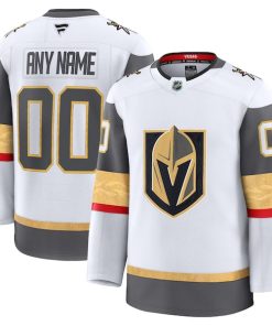Alternative view of Vegas Golden Knights  Away Premium Custom Jersey - White/Gold/Gray