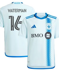 Joel Waterman CF Montreal adidas Youth 2024 La Main Replica Player Jersey?¨C Light Blue