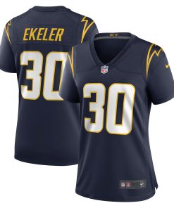 Alternative view of Austin Ekeler Los Angeles Chargers Nike Women's Game Jersey - Royal/Navy/White