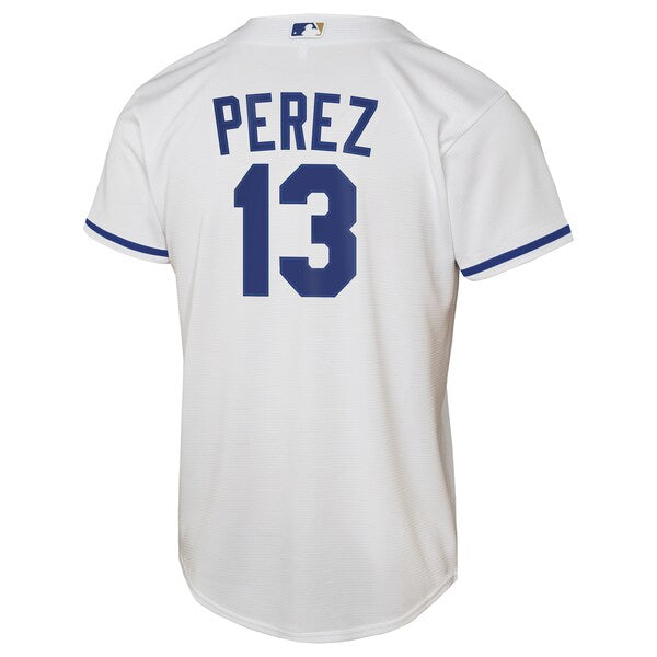 Salvador Perez Kansas City Royals Nike Youth Home Replica Jersey - White - Image 3