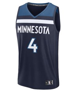 Alternative view of Rob Dillingham  Minnesota Timberwolves  2024 NBA Draft Fast Break Player Jersey - Icon Edition - Navy