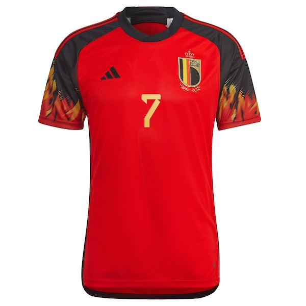 Kevin De Bruyne Belgium National Team adidas 2022/23 Home Replica Jersey - Red - Image 2