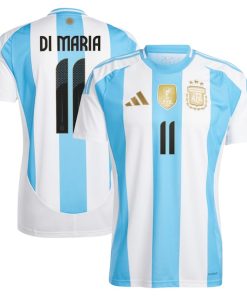 Angel Di Maria Argentina National Team adidas 2024 Home Replica Jersey - White