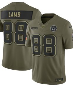 CeeDee Lamb Dallas Cowboys Nike 2025 Salute to Service Limited Jersey - Olive