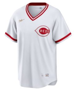 Alternative view of Cincinnati Reds Nike Home Cooperstown Collection Team Custom Jersey - White