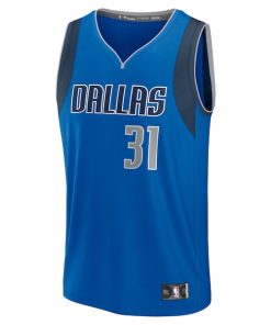 Alternative view of Klay Thompson Dallas Mavericks  Youth Fast Break Replica Player Jersey - Icon Edition - Blue