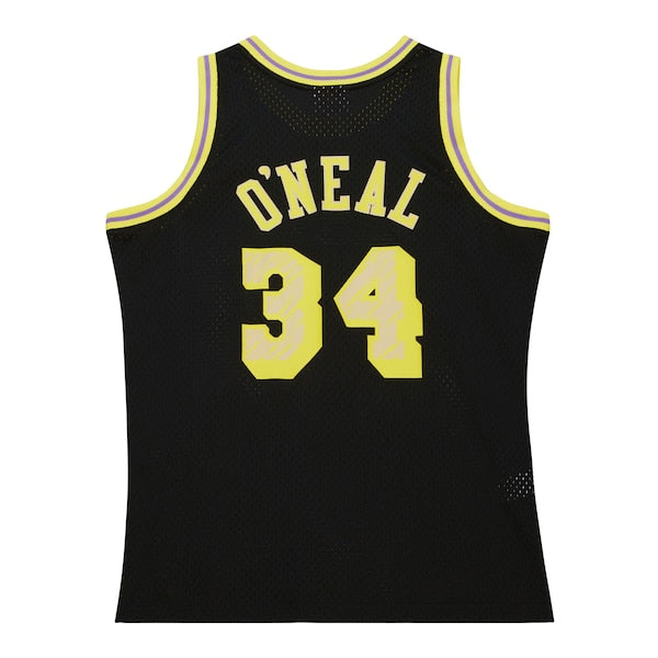 Shaquille O'Neal Los Angeles Lakers 1996/97 Swingman Sidewalk Sketch Jersey - Black - Image 4