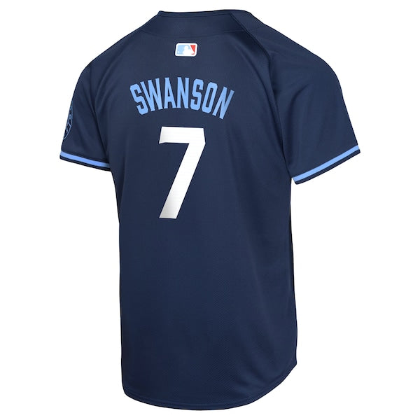 Dansby Swanson Chicago Cubs Nike Youth City Connect Limited Player Jersey - Navy - Image 3