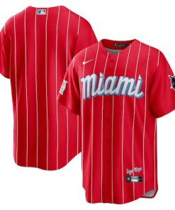 Miami Marlins Nike City Connect Replica Jersey - Red