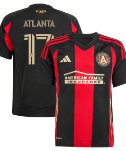 #17 Atlanta United FC adidas Youth 2025 The Connector Replica Player Jersey - Black