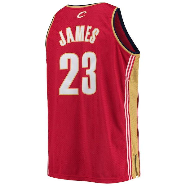 LeBron James Cleveland Cavaliers 2003/04 Big & Tall Hardwood Classics Swingman Jersey - Red - Image 3