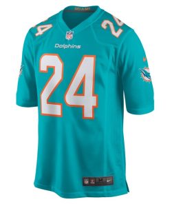 Alternative view of Cam Smith Miami Dolphins Nike  Game Jersey -  Aqua