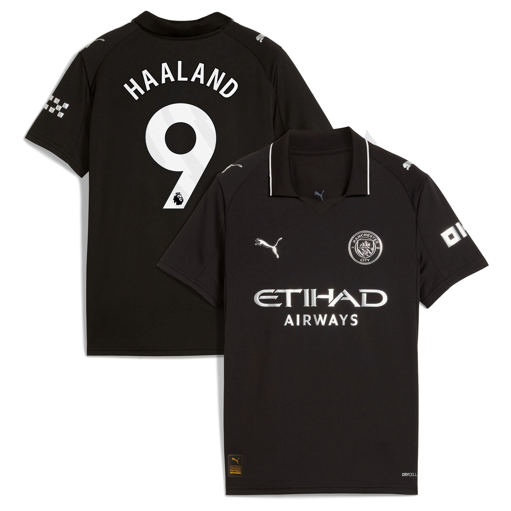 Erling Haaland Manchester City Puma Youth 2025/26 Home Replica Player Jersey - Sky Blue/Black - Image 6