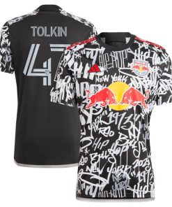 John Tolkin New York Red Bulls adidas 2024 Freestyle Replica Player Jersey - Black