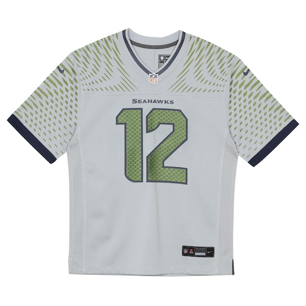 12s Seattle Seahawks Nike Preschool 2025 Rivalries Collection Game Jersey - Wolf Gray - Image 2