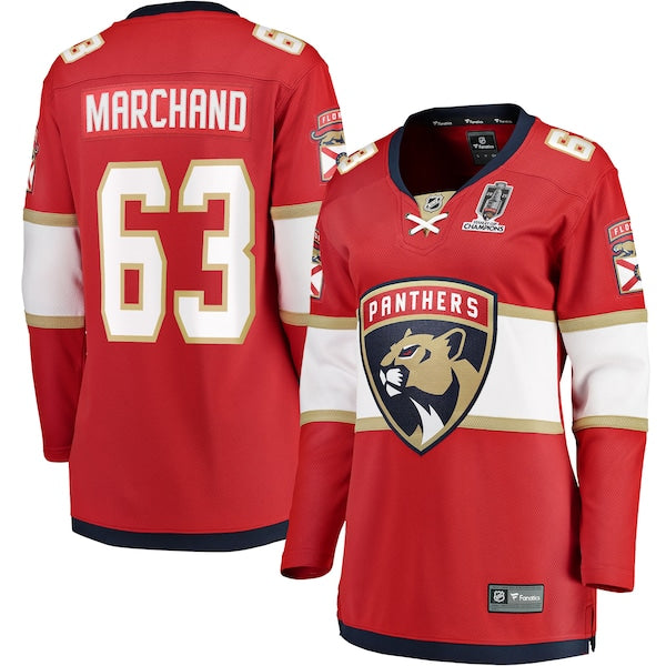Brad Marchand Florida Panthers Women's 2025 Stanley Cup Champions Breakaway Jersey - Red