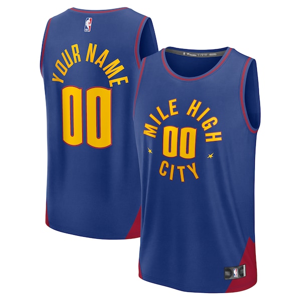 Denver Nuggets Fast Break Custom Jersey Statement Edition - Blue/Navy - Image 2