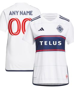Vancouver Whitecaps FC adidas Women's 2024 Bloodlines Replica Custom Jersey - White