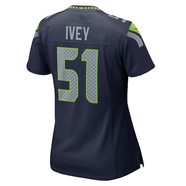 Jared Ivey Seattle Seahawks Nike Women's Team Game Jersey - College Navy - Image 3