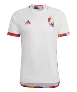 Alternative view of Belgium National Team adidas 2022/23 Away Authentic Jersey - White