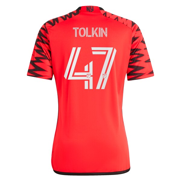 John Tolkin New York Red Bulls adidas 2024 Legacy Replica Player Jersey?ยจC Red - Image 3