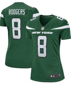 Aaron Rodgers New York Jets Nike Women's Player Jersey - Green/Black/White