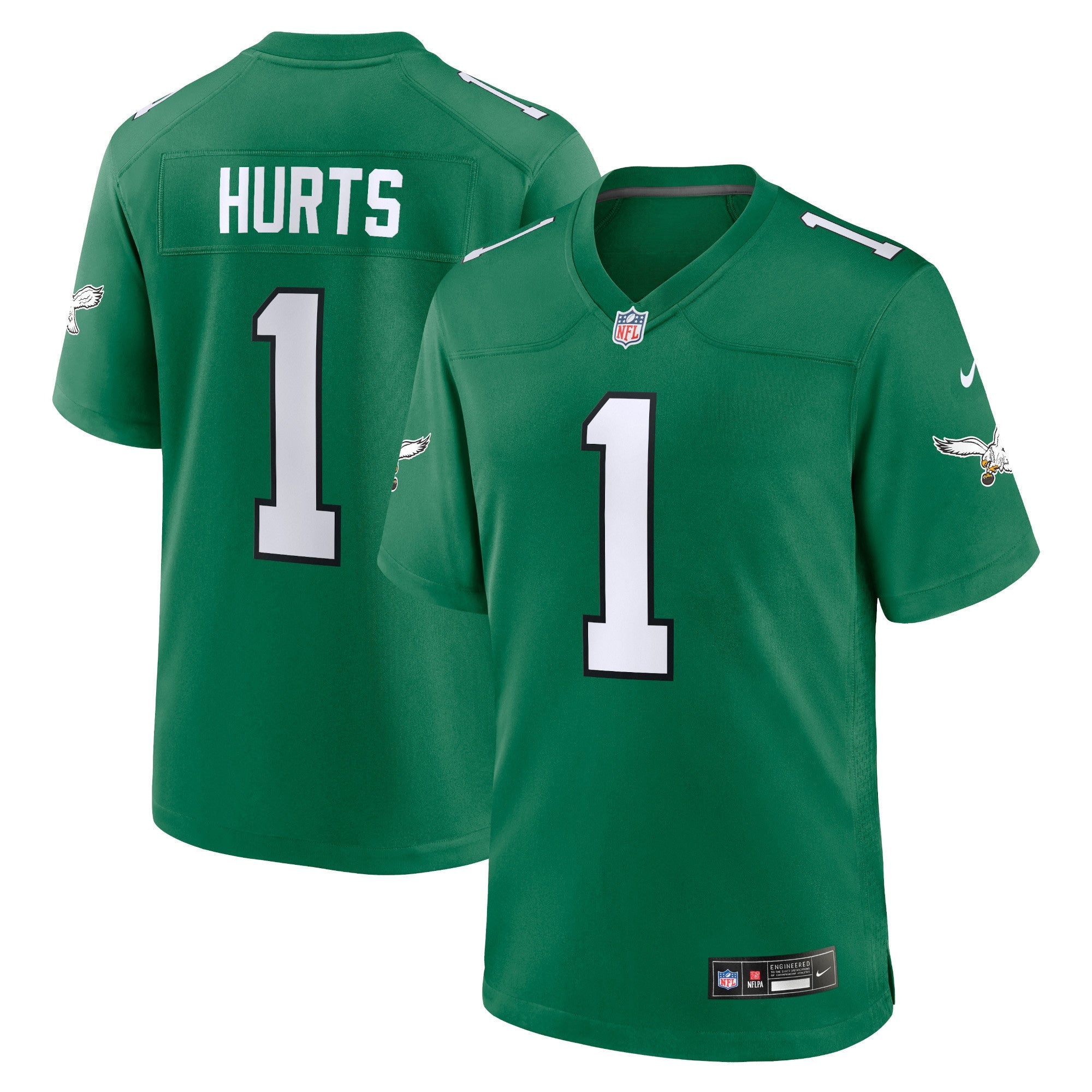 Jalen Hurts Philadelphia Eagles Nike Youth Game Jersey - White - Image 7
