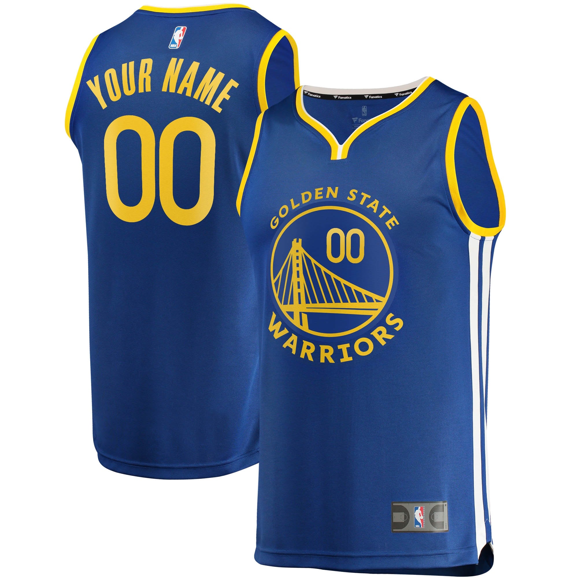 Golden State Warriors Fast Break Custom Replica Jersey White - Association Edition/Royal - Image 11