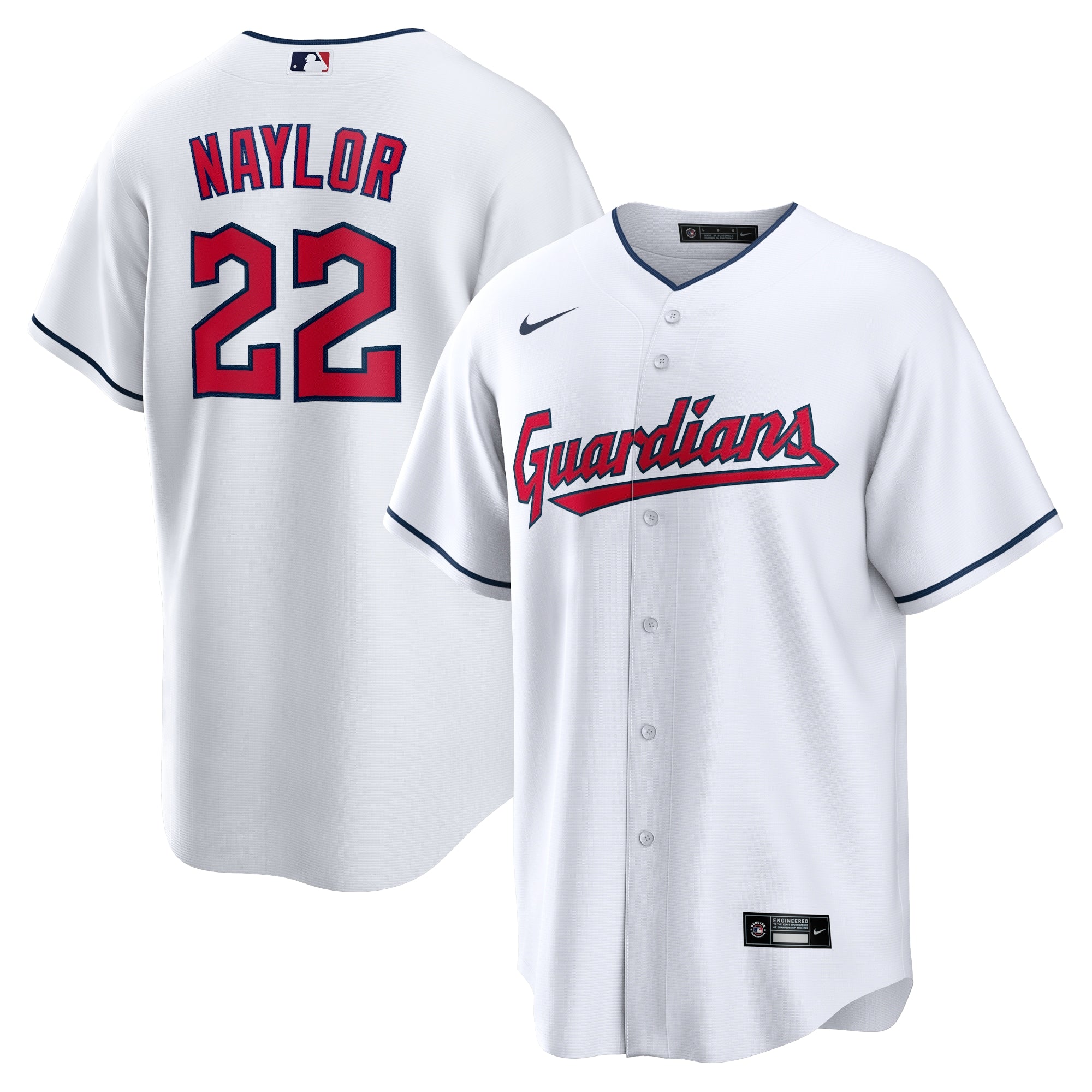 Josh Naylor Cleveland Guardians Nike Alternate Replica Jersey - Navy/White - Image 8
