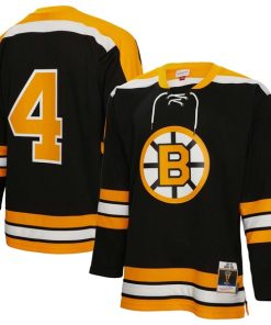 Bobby Orr Boston Bruins Big & Tall 1971 Blue Line Player Jersey - Black
