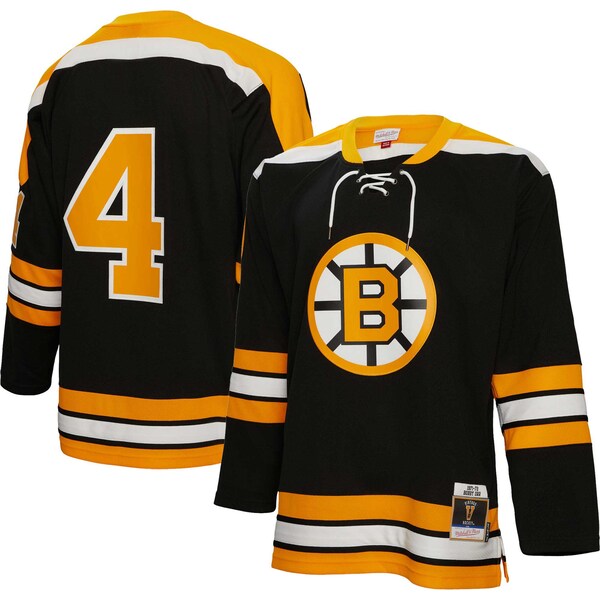 Bobby Orr Boston Bruins 1971/72 Blue Line Player Jersey - Black - Image 2