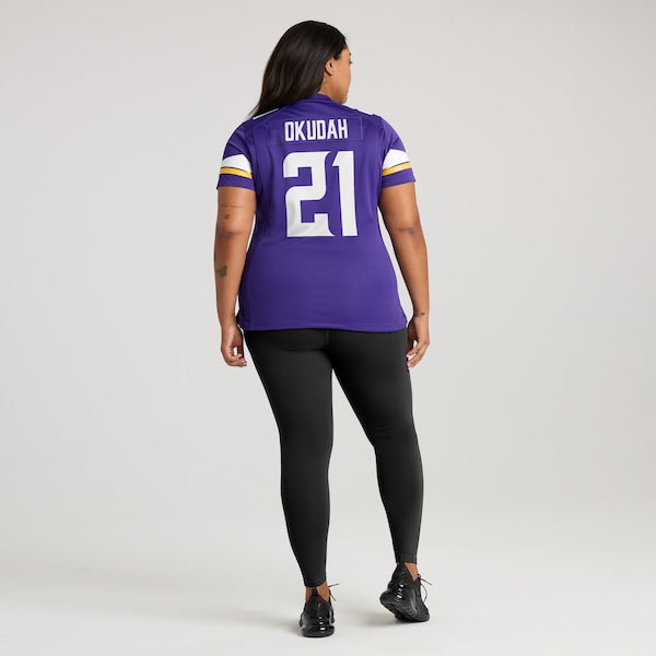 Jeff Okudah Minnesota Vikings Nike Women's Team Game Jersey - Purple - Image 7
