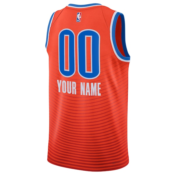 Oklahoma City Thunder Jordan Brand Unisex 2022/23 Swingman Custom Jersey - Statement Edition - Orange - Image 3