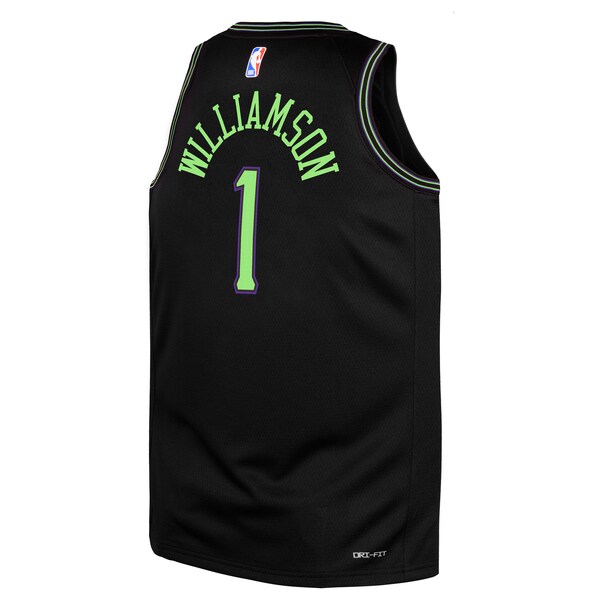 Zion Williamson New Orleans Pelicans Nike Youth Swingman Replica Jersey - City Edition - Black - Image 3