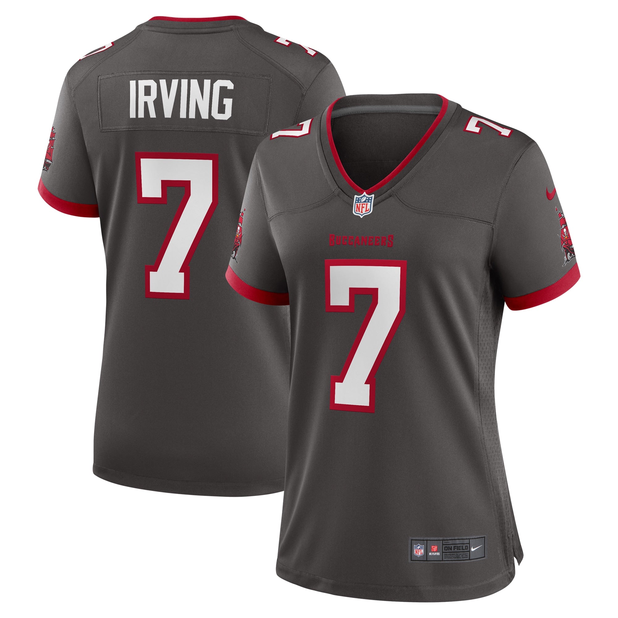 Bucky Irving Tampa Bay Buccaneers Nike Women's Game Jersey - White/Red/Pewter - Image 6