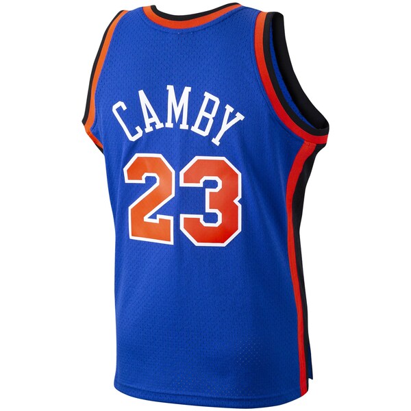 Marcus Camby New York Knicks 1998/99 Hardwood Classics Swingman Jersey - Blue - Image 3