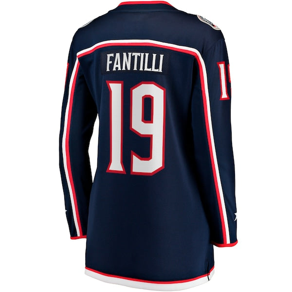 Adam Fantilli Columbus Blue Jackets Women's Home Premier Breakaway Player Jersey - Navy - Image 3