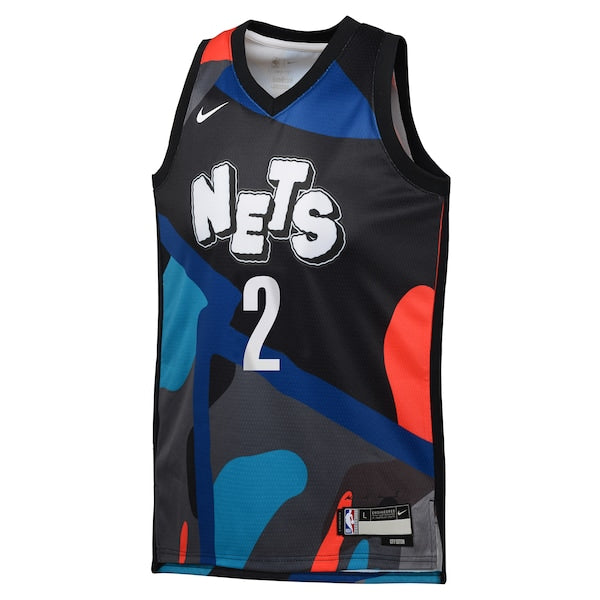 Cameron Johnson Brooklyn Nets Nike Youth Swingman Replica Jersey - City Edition - Black - Image 2