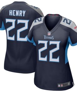 Derrick Henry Tennessee Titans Nike Women's Game Jersey - Navy/Light Blue