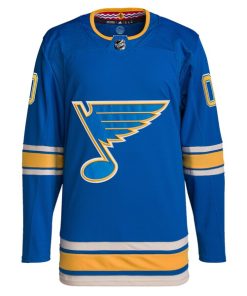 Alternative view of St. Louis Blues adidas  Alternate  Primegreen Authentic Custom Jersey - Blue