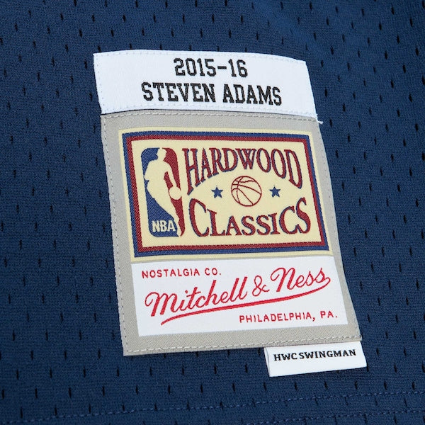 Steven Adams Oklahoma City Thunder 2015/16 Hardwood Classics Alternate Swingman Jersey - Navy - Image 5