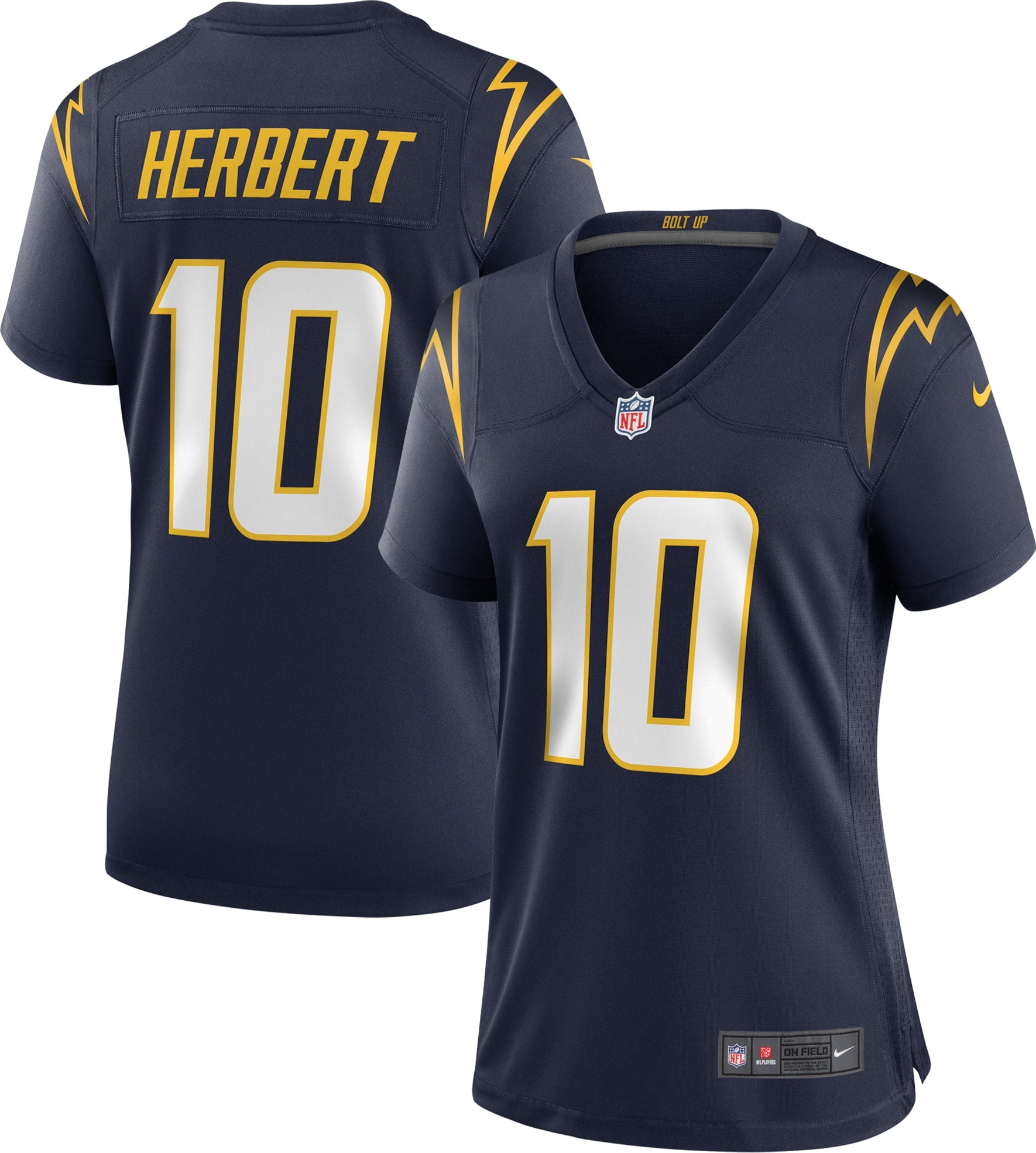 Justin Herbert Los Angeles Chargers Nike Women's Game Jersey - Powder Blue/Navy/Royal - Image 8