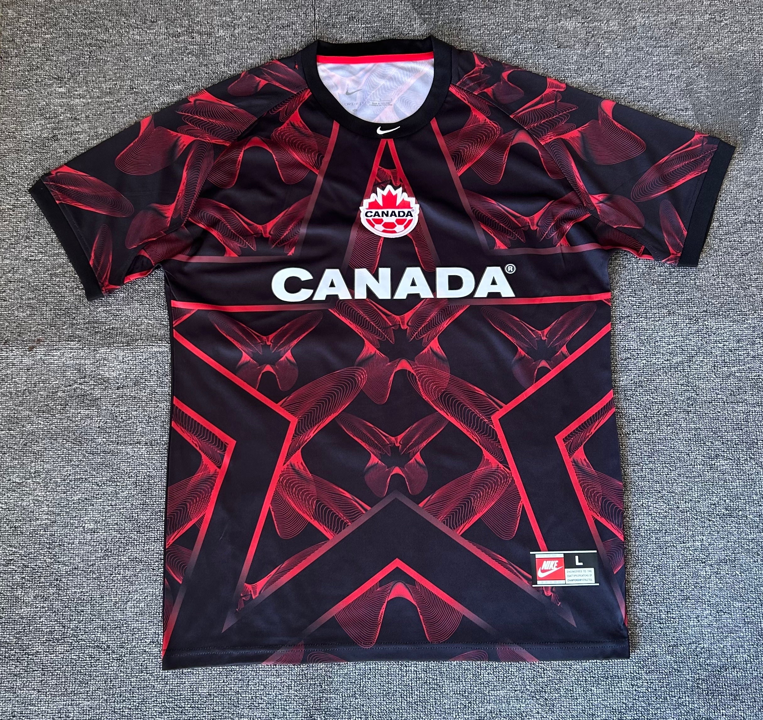 Canada National Team Nike 2026 Away Jersey - Black / Red / White - Image 3