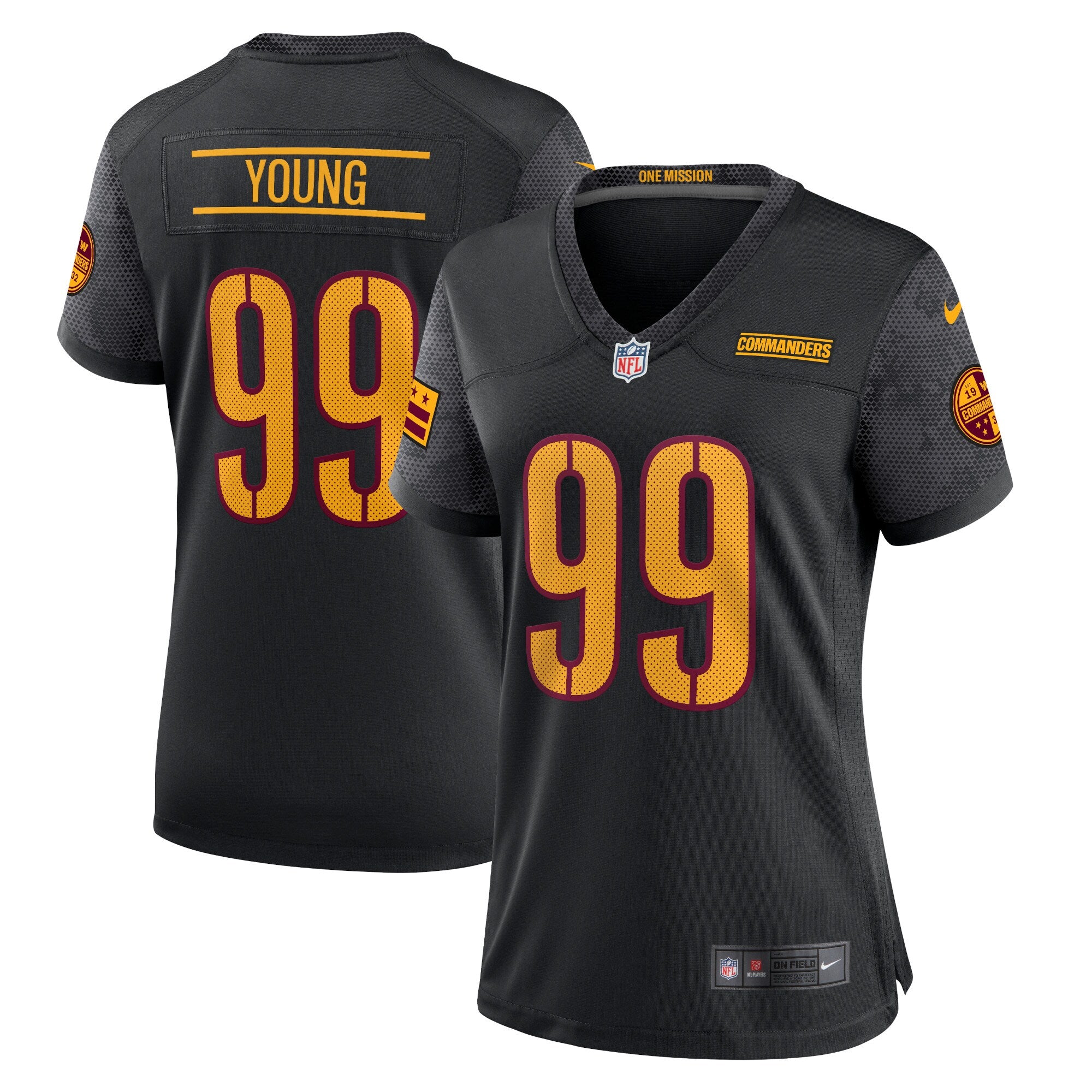 Chase Young Washington Commanders Nike Women's Player Jersey - Burgundy/Black/White - Image 5
