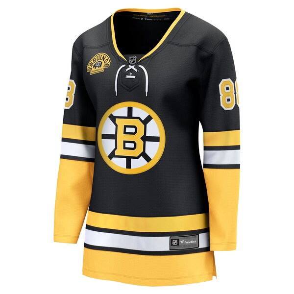 David Pastrnak Boston Bruins Women's 100th Anniversary Premier Breakaway Player Jersey - Black - Image 2