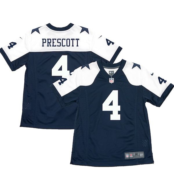 Dak Prescott Dallas Cowboys Nike Youth Throwback Game Jersey - Navy/White - Image 2