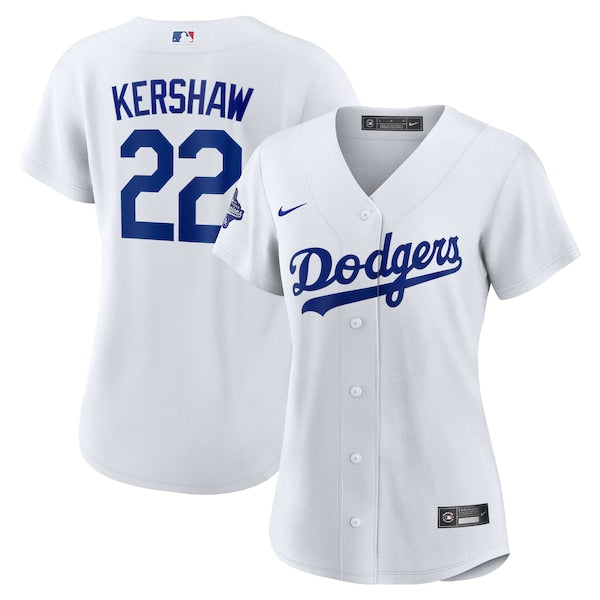 Clayton Kershaw Los Angeles Dodgers Nike Women's Home 2025 World Series Champions Replica Jersey - White