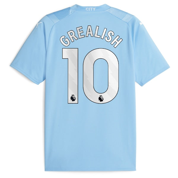Jack Grealish Manchester City Puma 2023/24 Home Replica Player Jersey - Sky Blue - Image 3