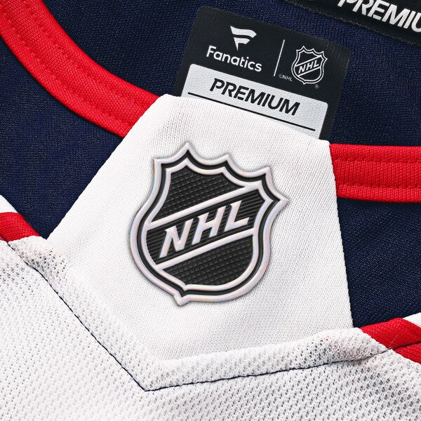 Columbus Blue Jackets Away Premium Jersey - White/Navy - Image 7